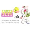 ZMOI 120 PCS Premium Pedicure Toe Separators - Soft & Durable Bulk Salon Pedicure Accessories - 4 Colors