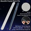 Long Lasting Nail File and Buffer Set, 1 Diamond Metal Nail File with 1 Nano Glass Nail Buffer, Professional Manicure Tools Kit for Home and Salon Use
