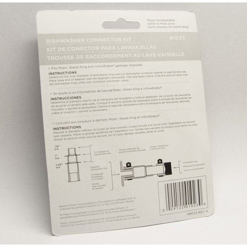 Waste King Garbage Disposal Dishwasher Connector Kit - 1023 , Black