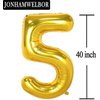 50 Number Balloons Gold Big Giant Jumbo Number 50 Foil Mylar Balloons for 50th Birthday Party Supplies 50 Anniversary Events Decorations