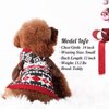 KYEESE Holiday Dog Sweater Christmas Hoodie with Leash Hole Reindeer Snowflake Red Dogs Knitwear Small Pullover Pet Sweater Christmas