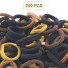 200 pcs Hair Ties, DaKuan Hair Ties No Damage, Hair Scrunchies, Seamless Towel Ring, No Crease Ponytail Holders, Suitable for Long Hair, Medium-Length Hair Decoration, Fixed (Black and Brown)