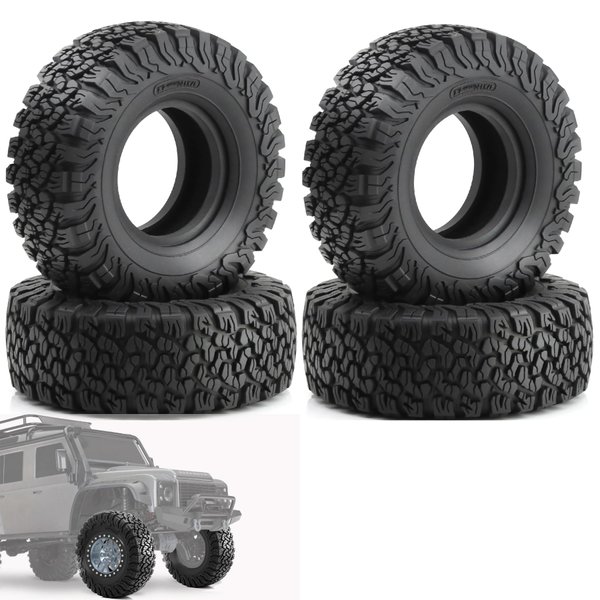 REDSPIDER 2.2 Crawler Tires Butyl Rubberr（4Pcs） OD 120mm， for 1/10 RC Crawler Car Axial SCX10 Wraith Capra RR10 RBX10 TRX4 TRX6 Redcat Gen7 Gen8 RC4WD