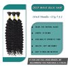 Deep Wave Bulk hair for Braiding Wet and Wavy Micro Braiding No Weft Faux Deep Wave Braiding Hair Extensions for Box Boho Braids 225g with 3Bundles #1B (18 Inch)