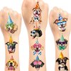 16 Sheets 192PCS Dog Temporary Tattoos Stickers, Dog Puppy Themed Party Favors Supplies Birthday Party Decorations Gifts for Kids Girls Boys Classroom Rewards