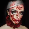 Fake Blood Kit Halloween Makeup Kit Tattoo Stickers Waterproof Scar Wound Tattoos (Fake Blood Tattoo Kit 12 pcs-S)