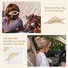 CHANDAT Flat Hair Clips 6 pcs Lay Down Claw Clips French Concord Hair Clips for Thick Hair Alligator Hair Clips for Thin Hair Duck Bill Hair Barrettes Hair Accessories for Women - Brown