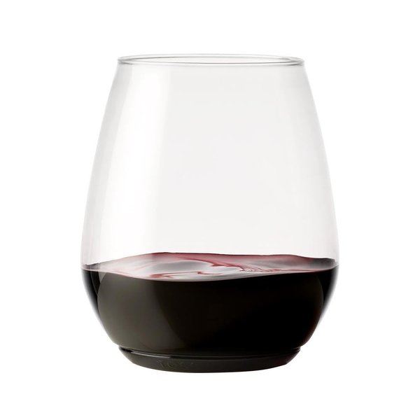 TOSSWARE POP 18oz Tumbler Vino XL SET OF 12, Premium Quality, Recyclable, Unbreakable & Crystal Clear Plastic Wine Glasses, 12 Count (Pack of 1)