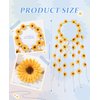 CHLINS Hippie Headband Flower Crown Bohemian Sunflower Headband Flower Headpiece Hippie Costume 60s 70s Outfits for Women (Yellow)