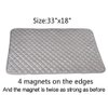 Ironing Blanket, Magnetic Mat Laundry Pad, 33"x 18", Gray, Washer Dryer Heat Resistant Pad, Iron Board Alternative Cover