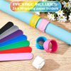 Leyndo Wrapping Paper Roll Holder Clips 8 Silicone Covered Metal Strips Flip 1 x 9 in Poster Holder Slap Band for Wedding Graduation Gift Wapping(Multi Colors, 12 Pcs)