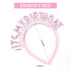 CIEHER Birthday Headband for Women Girls, Happy Birthday Headband Birthday Crown Birthday Tiara, It's My Birthday Headband, Birthday Decorations Birthday Gifts - Pink