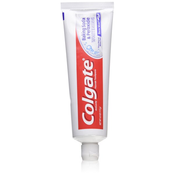 Colgate Baking Soda and Peroxide Whitening Bubbles Toothpaste, Brisk Mint, 4 Ounce