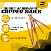 Dubbs Hardware 22-Pack Pure Copper 3.5-Inch Nail Spikes - Heavy-Duty Tree Stump Root Killer - Eco-Friendly & Chemical-Free Tree Removal - USA-Made Durable Spikes for Landscaping & Gardening