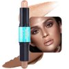 evpct 2in1 Face Shaping & Contouring Stick Cream Contour Concealer Bronzer Stick Makeup Kit for Beginner Face Highlighter Makeup Stick contorno maquillaje de maquillaje profesional,NEW Rich