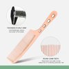 4 Types Metal Comb Professional Aluminum Dressing Comb Cutting Combs Set for Barber Hair Styling, Included Fine Cutting Comb, Rat Tail Comb, Detangling Comb, Handle Comb - Rose Gold