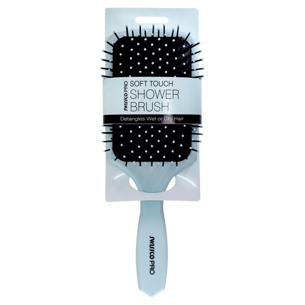 Swissco Soft Touch Paddle Shower Hair Brush (Light Seafoam Blue)