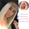 Blonde Bob Wig Human Hair 613 Lace Front Wig Human Hair 13X4 HD Lace Front Wigs Human Hair Pre Plucked With Baby Hair 150% Density 613 Short Bob Wigs Human Hair For Women (8 inch, 13X4 613 Bob Wig)