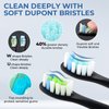 MOPIKO Electric Toothbrush for Adults and Kids,Sonic Travel Toothbrush Kit,Rechargeable Power Toothbrushes with 8 Heads,Smart Whitening Toothbrush USB-C (Black)