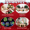Kids Wooden Painting Kit, Glow in The Dark Arts and Crafts for Boys Girls Ages 4-12, DIY Natural Wood Slice Ornament Kit, Party Home Decor, Creative Art Toys Gift for 4 5 6 7 8 9 10 11 12 Years Old