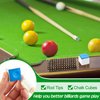 5 Set Billiards Pool Table Rail Brush Cleaning Tools Pool Table Brush Set with 8 Pool Cue Chalk Cubes Cloth 8 Slip on Pool Cue Tip for Wooden Kit of Billiard Accessories (Wood Color)