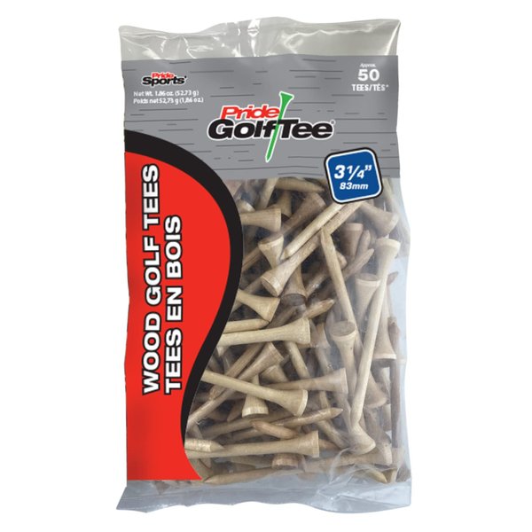 Pride (PG3145053) Golf Deluxe Tee (3-1/4 Inch,  Natural) - 50 Count