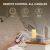2PACK Outdoor Waterproof plastic flameless Candles with Remote Control and Timer, LED Flickering Battery Operated electric Pillar Candles (D3 xH5.5) for Camping, Weddings, Gifts ，Home Decoration