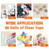 KUKEO 32 Roll Transparent Tape Refills, 3/4-Inch x 1000 inch Clear Tape, 1 inch Core, Clear Tape Refill Rolls for Gift Wrapping, Home, School Office Supplies
