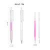 White Microblading Marker Pen Eyebrow Permanent Marker Pen for Permanent Makeup,Eyebrow Press In Core Mapping Pen Stencil with 2 replacement refills (1pen and 2 refills-White)