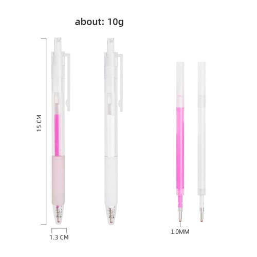 White Microblading Marker Pen Eyebrow Permanent Marker Pen for Permanent Makeup,Eyebrow Press In Core Mapping Pen Stencil with 2 replacement refills (1pen and 2 refills-White)