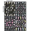 5D Embossed Flower Nail Stickers for Nail Art 5D Acrylic Carved Flower Nail Decals Rose Butterfly Nail Art Stickers Floral Petals Nail Design Stickers Flower Stickers for Nails DIY Nail Accessories