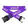 GEGO Premium Travel Kit, Sleep Mask 3D Contoured Eye with Soft Memory Foam, Luggage Tag Waterproof Resistant and Strap with Lock for Luggage TSA Approved (Sleep Mask Purple/Luggage Tag Black)