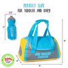 Talking Plush Baby Workout Toys | Baby Crossfit Toy | Plush Fitness Duffle Toy Set | 4 Talking Soft Plush Workout Gear | Medicine Ball, Dumbbells, Sweatband, & Water Bottle | Plush Duffle Bag Carrier