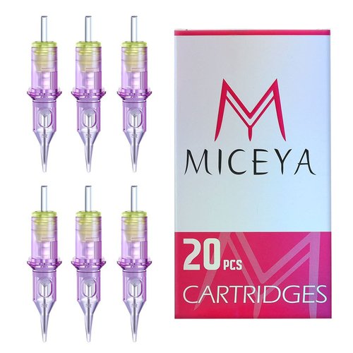 MICEYA Disposable 11RS Tattoo Cartridge Needles #12 Standard Regular 11 Round Shader (1211RS) 20Pcs