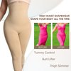 Takusun Shapewear Leggings for Women Tummy Control High Waisted Seamless Body Shaper Butt Lift Thigh Slimmer Nude