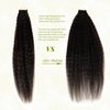 Kinky Straight Tape in Extensions, Tape in Hair Extensions Real Human Hair Black Women Kinky Straight Tape ins, 14 Inch 20Pcs Seamless Invisible Tape in Hair Extensions Double Sided Tape Hair 50G