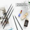 ShynyShy Nail Art Brushes, Liner Brush for Nails Brush Set, Nail Art Brush Set Nail Design Tools, Dotting Drawing Tool for Long Lines, Thin Details Acrylic Polish Gel 0.23/0.35/0.47/0.71/0.94inch