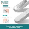 MR.GREEN Foot File Double Sided Callus Remover for Dead Skin Professional Pedicure Tools Callous Scraper Foot Sander Heel Filer (White)