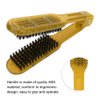 Double Sided Brush, Clamp Hair Brushes Clamp Hair Straightening Comb Straightener Anti Static Styling Comb Hairdressing Tool V Shape Hair Splint Combs Women Men Brushes for Home Barber Shop(Yellow)