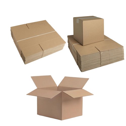 6x6x6 Corrugated Shipping Box, Heavy-Duty Moving & Storage Boxes, Strong, Eco-Friendly Cardboard for Packing, Shipping, and Storing (25)