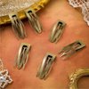 Chinco 24 Pcs Double Grip Hair Clips Metal Snap Hair Clips Women Hair Barrettes for Hair Making, Salon Supplies (Ancient Bronze,2.8 Inch)