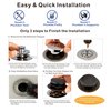 Artiwell Universal Tip Toe Bath Drain Stopper and Cover, Bathtub Drain Stopper, Replaces Lift and Turn, Tip-Toe and Trip Lever drains for Tub, EZ Installation and Clearing (Oil Rubbed Bronze)