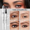 Chbgutlmr 4-tip microblade eyebrow pencil, 2024 new 3D waterproof eyebrow contour pen, long-lasting natural fine line magic eyebrow pencil (Black)