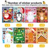 ANWUZING 24 Sheets Christmas Stickers for Kids, Christmas Crafts Make Your Own Stickers, Xmas Winter Holiday Party Games Stickers, Christmas Gift Bag Decor, Christmas Classroom Activity Stickers