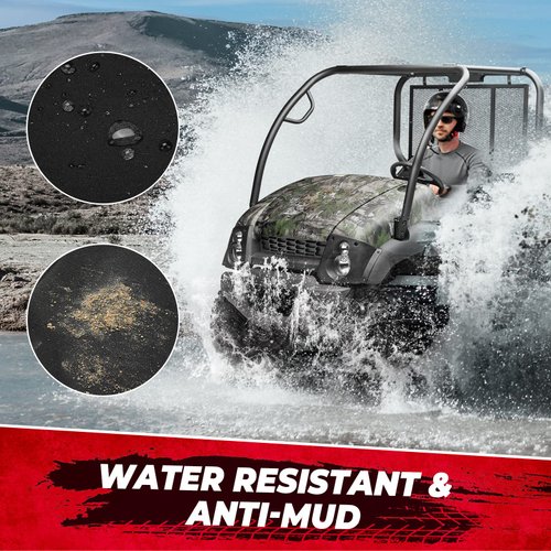 KEMIMOTO UTV Bench Seat Cover Compatible with Kawasaki Mule 600 610 2005-2016 Mule SX 2017-2023 Black UTV Seat Cover Accessories