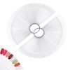 Subay 100pcs Fan-shaped Nail Swatch Sticks with Number Stickers, False Fake Nail Art Tips Sticks Polish Gel Salon Display Practice Tools with Metal Split Ring Holder