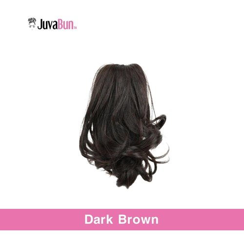 JUVABUN Claw Clip Wavy Ponytail Extension 7" -Dark Brown| Hair Extension Clips | Synthetic Ponytail Extension | Wavy Hair Extensions | Washable Realistic And Synthetic |Dark Brown