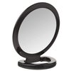 Diane Hand Mirror – 1X 3X Magnifying Hand Held Mirror, Double Sided Vanity Makeup Mirror with Folding Stand Hand Mirror for Women, Men, Salon, Barber, Shaving, and Travel, Medium 6" x 10" In Black