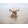 Generic Tiny mini rose gold metal oval or leaf shaped hair claw clips with crystals (Pattern: Leaf)