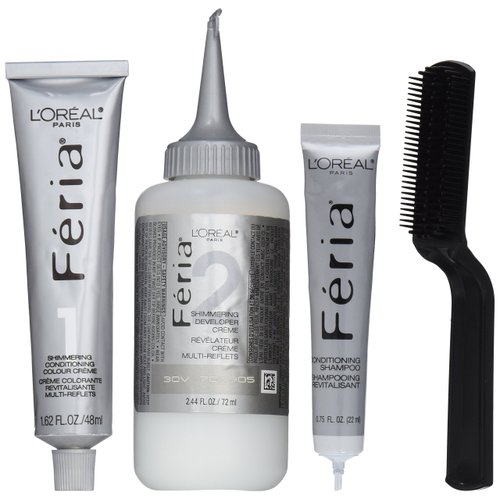 Feria Brush-on Ombre Effect Hair Color, R50 Ombre Red (Packaging May Vary)